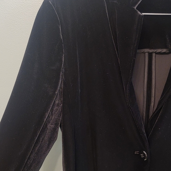Joan Vass‎ Black Velvet Career Blazer Size 3p 16 - Picture 5 of 9